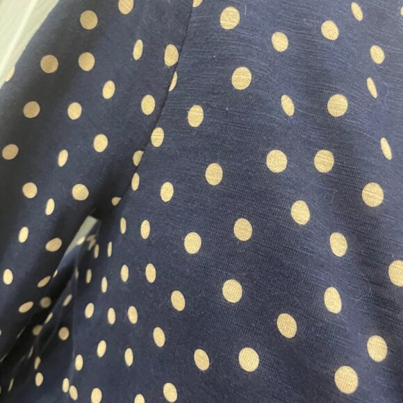 POLKA DOT NAVY BLUE  PINK PREPPY CARDIGAN CHICOS SIZE 1 US MEDIUM - Picture 16 of 16